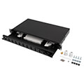 lanberg rackmount 19 1u fiber patch panel 12xsc duplex 12xlc quad black accessories extra photo 3