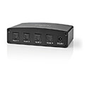 nedis aswi2514bk digital audio switch 4 way connection input dc power 4x toslink black extra photo 2