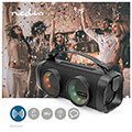 nedis spbb306bk bluetooth party boombox 20 16w with carrying handle and party lights black extra photo 1
