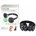 evolveo supremesound 8eq bluetooth headphones with speakers and equalizer 2in1 black extra photo 6