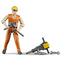 bruder construction worker with accessories extra photo 1 bruder construction worker with accessories extra photo 1