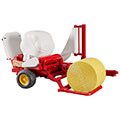 bruder bale wrapper with ocher brown and black round bales extra photo 1