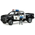bruder ram 2500 police pickup black white incl police officer extra photo 1