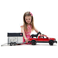 bruder ram 2500 power wagon with horse trailer red white and horse extra photo 2