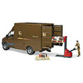 bruder mb sprinter ups with driver and accessories brown extra photo 1