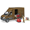 bruder mb sprinter ups with driver and accessories brown extra photo 2