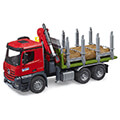 bruder mercedes benz arocs timber transport truck loading crane grab and 3 tree trunks extra photo 1
