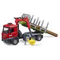 bruder mercedes benz arocs timber transport truck loading crane grab and 3 tree trunks extra photo 3