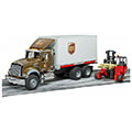 bruder mack granite ups logistics truck with truck mounted forklift extra photo 1