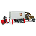 bruder mack granite ups logistics truck with truck mounted forklift extra photo 3