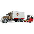 bruder mack granite ups logistics truck with truck mounted forklift extra photo 4