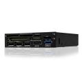 raidsonic ib 864 b icy box 35 card reader with multiport front panel extra photo 3