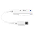 raidsonic icy box ib ac6032 u3 adapter cable for 25 sata ssd hdd to usb 30 white extra photo 1