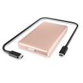 raidsonic icy box ib 245 c31 pusb type c enclosure for 25 hdd ssd pink extra photo 1