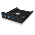 raidsonic ib hub1418 i3 35 frontpanel with usb 30 type a and type c hub extra photo 1