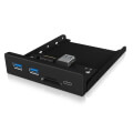 raidsonic ib hub1417 i3 35 frontpanel with usb 30 type c and type a hub with card reader extra photo 1