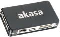 akasa ak hc02 bk connect9 multi card reader with usb hub extra photo 1