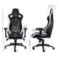 noblechairs epic real leather gaming chair black white red extra photo 1