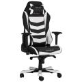 dxracer iron is166 gaming chair black white extra photo 2