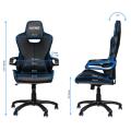 nitro concepts e200 race gaming chair black blue extra photo 1