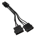 adapter 2x molex to 1x 6 pin pcie 10cm black extra photo 1