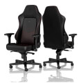 noblechairs hero real leather gaming chair black red extra photo 1