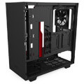 case nzxt h510 compact mid tower case with tempered glass black red extra photo 5