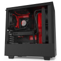 case nzxt h510i smart matte mid tower with tempered glass black red extra photo 1