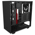 case nzxt h510i smart matte mid tower with tempered glass black red extra photo 2