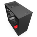 case nzxt h510i smart matte mid tower with tempered glass black red extra photo 3