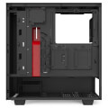 case nzxt h510i smart matte mid tower with tempered glass black red extra photo 4