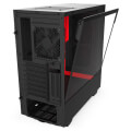 case nzxt h510i smart matte mid tower with tempered glass black red extra photo 6