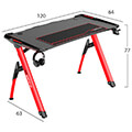 grafeio gaming pro impala rgb led kokkino carbon epifaneia hm8568 120x64x77yek extra photo 5
