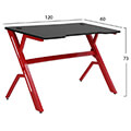 grafeio gaming pro pozo 120x60x73 carbon epifaneia kokkino metalliko skeleto hm8715 extra photo 1