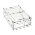 raspberry pi acryl case model b and 2 transparent extra photo 1