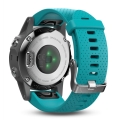 sportwatch garmin fenix 5s silver 42mm with turquoise band extra photo 1