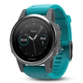 sportwatch garmin fenix 5s silver 42mm with turquoise band extra photo 2