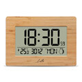 life bamboo clock xl digital alarm clock with lcd display and indoor thermometer extra photo 1