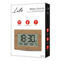 life bamboo clock xl digital alarm clock with lcd display and indoor thermometer extra photo 3