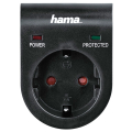 hama 108878 overvoltage protection adapter black extra photo 1