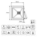 maclean energy mce510 led slim 10w floodlight 900lm ip65 premium extra photo 3