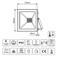 maclean energy mce550 led slim 50w floodlight 4000lm cold white 6000k cw ip65 premium extra photo 3