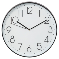 hama 186389 elegance wall clock diameter 30 cm quiet black white extra photo 1
