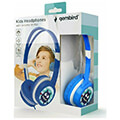 gembird mhp jr b kids headphones with volume limiter blue extra photo 1