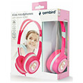 gembird mhp jr pk kids headphones with volume limiter pink extra photo 1