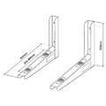 maclean mc 621 holder bracket air conditioner arm length 450mm galvanized steel up to 100kg extra photo 4