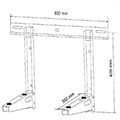 maclean mc 623 air conditioner bracket holder 550mm arm length galvanized steel up to 200kg extra photo 2