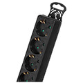 maclean mce226g power strip 5 sockets extension cord with switch black 3500w 14m extra photo 1
