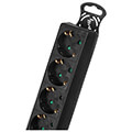 maclean mce189g power bar 6 outlet extension cord with switch black 3500w 14m extra photo 3