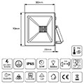 maclean energy mce510 cw led slim 10w floodlight 800lm extra photo 4